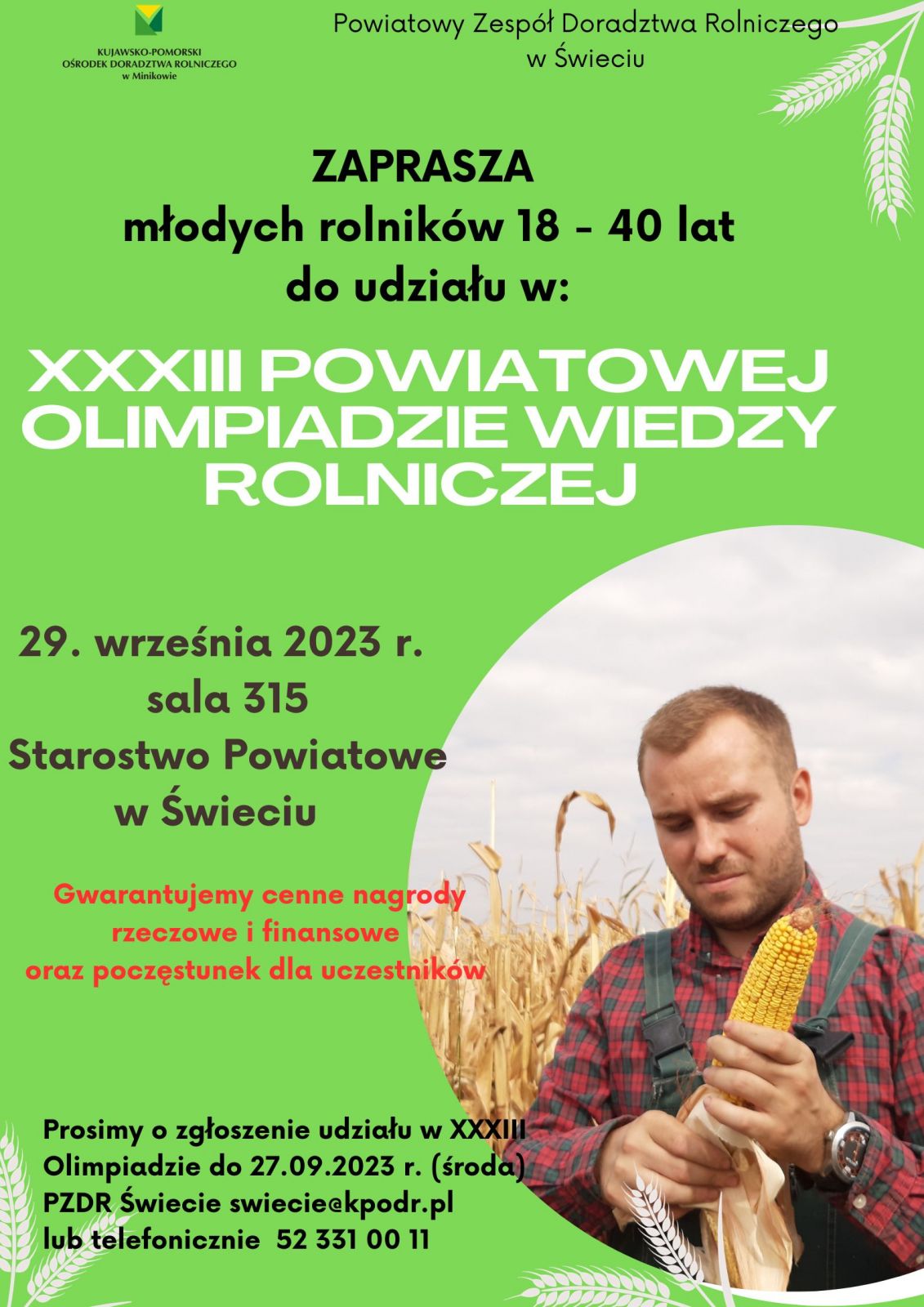 Olimpiada Wiedzy Rolniczej - plakat