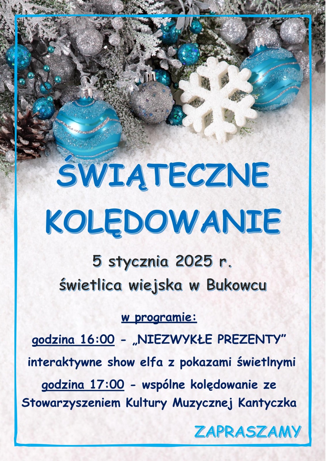 Świąteczne kolędowanie - plakat