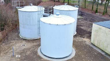 Nowy zbiornik wody w stacji uzdatniania w Bukowcu