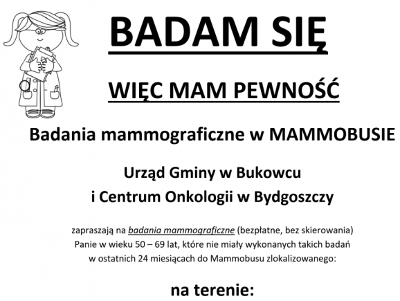 Badania mammograficzne - plakat