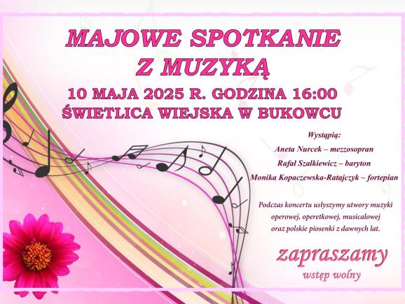 Majowe spotkanie z muzyką - plakat