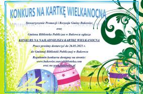 Konkurs na najładniejszą kartkę Wielkanocną - plakat