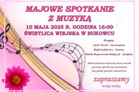 Majowe spotkanie z muzyką - plakat