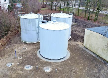 Nowy zbiornik wody w stacji uzdatniania w Bukowcu
