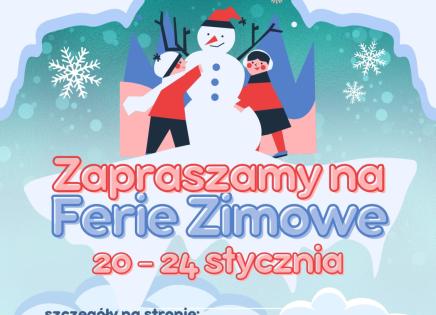 Ferie zimowe 2025 - plakat