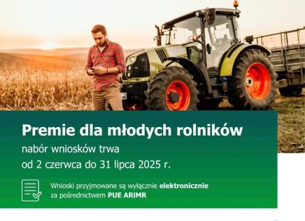 Premie dla młodych rolników - plakat
