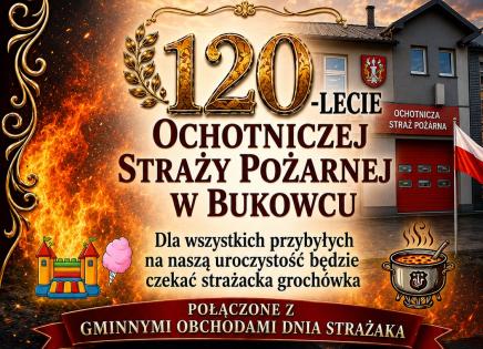 Gminne obchody Dnia Strażaka - plakat